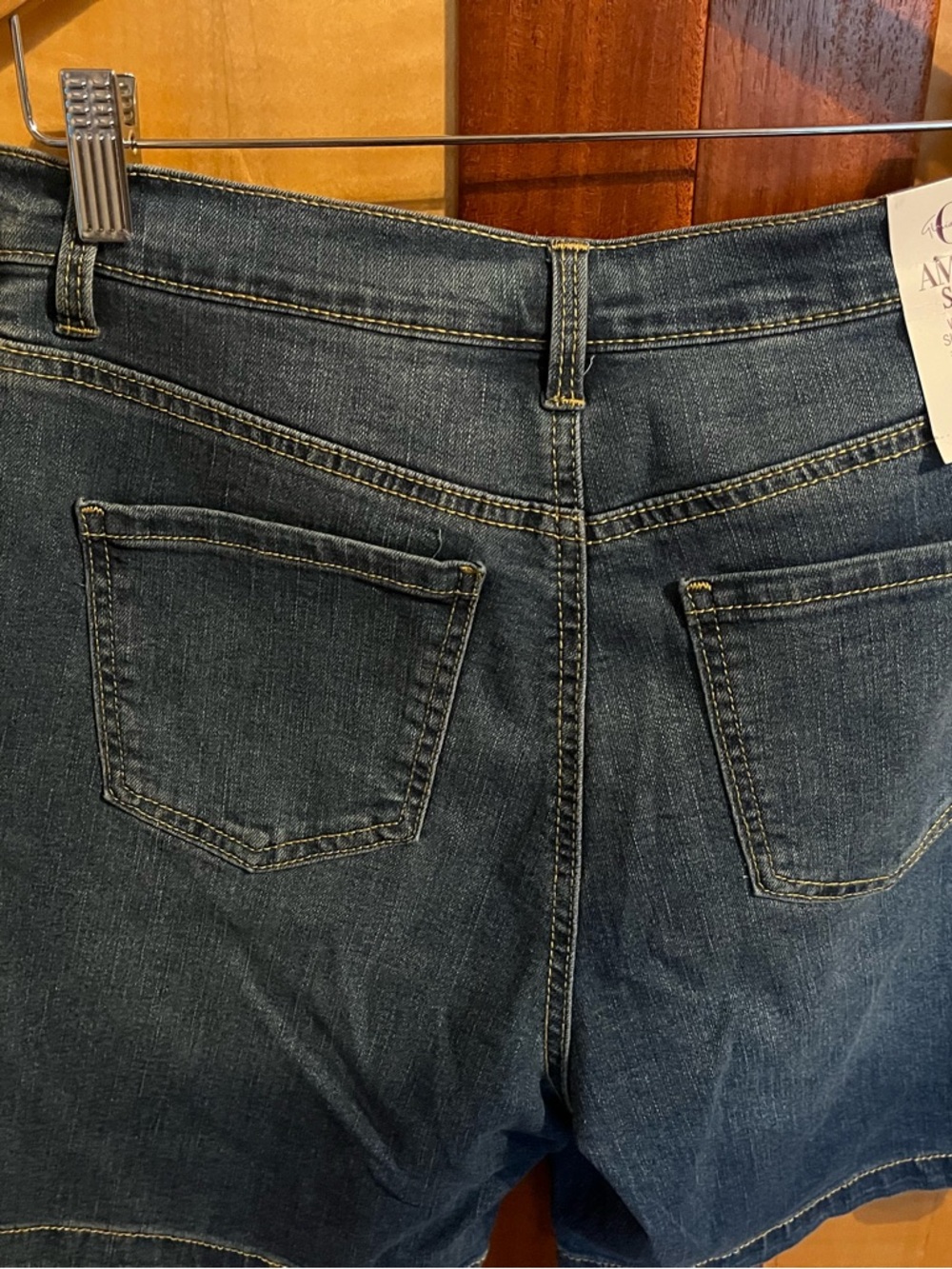 Gloria Vanderbilt Amanda Short Dark Blue Denim Jean Shorts - Picture 3 of 3